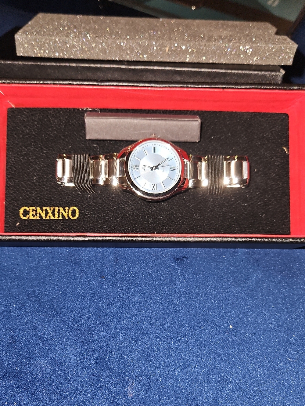 Cenxino Women’s Silver Tone Bracelet Watch - Blue Face